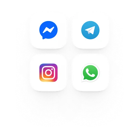 WhatsApp, Instagram, Messenger, dan Telegram